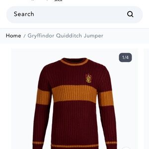 Harry Potter’s Griffindor Quidich unisexe Sweater- X-Large
